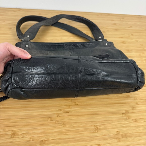 VTG! Osgoode Marley Feel The Difference Black Leather Hobo Shoulder Bag Purse - Picture 7 of 16